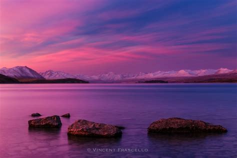 Amazing Sunset At Lake Tekapo New Zealand By Vincent Frascello Photorator