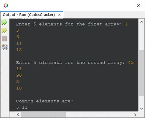 Java Program To Find Common Elements Between Two Arrays