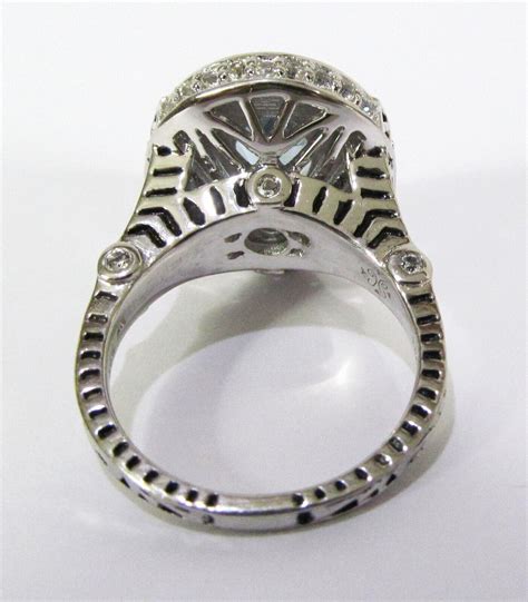 JOYA Judy Crowell Sterling Silver & 14K Gold Accent Blue Topaz Halo