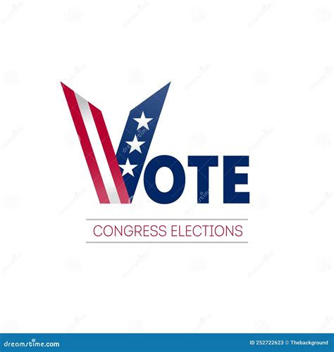Voting In Usa Design Template Of Poster Flyer Or Sticker For