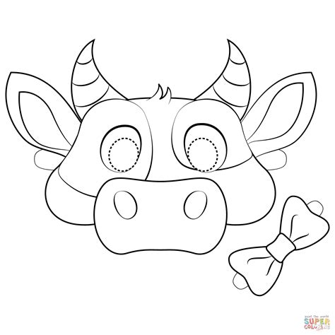 Chick Fil A Cow Mask Coloring Page Free Printable Coloring Pages