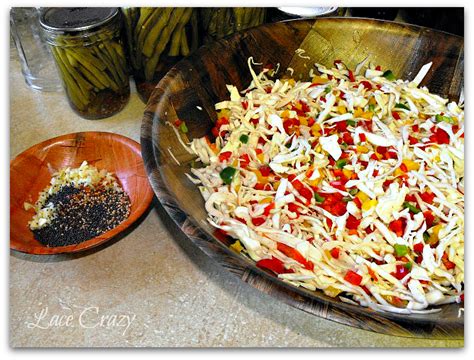 Maybe you would like to learn more about one of these? Lace Crazy: Pickled Cabbage & Peppers ~ Home Canning Recipe...