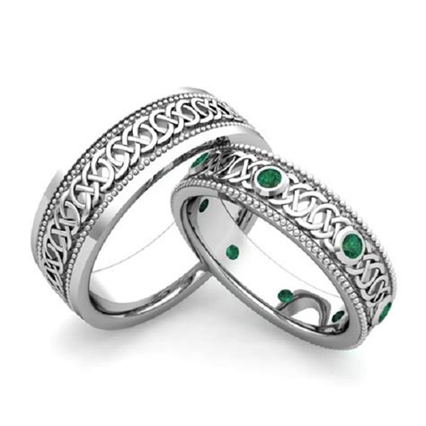 His And Hers Celtic Wedding Bands 