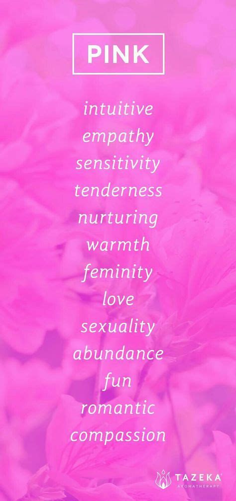 PINK Intuitive Empathy Sensitivity Tenderness Nurturing Warmth