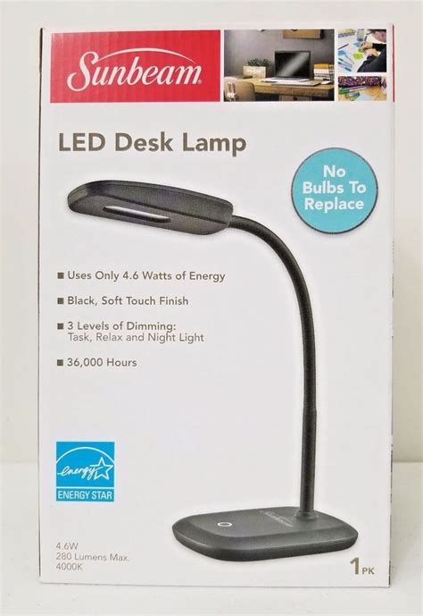 Sold and shipped by lamps plus. Sunbeam LED Desk Lamp Light No bulbs to replace 3 Levels ...