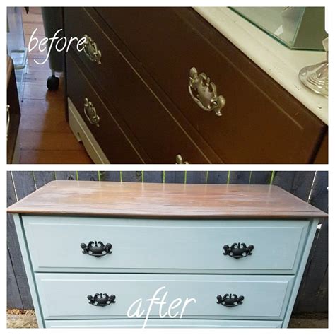 Before And After With Rustoleum Serenity Blue Chalk Paint Rustoleum