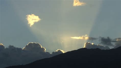 Papeete Sun Rays Over Mountain Stock Footage Video 4747118