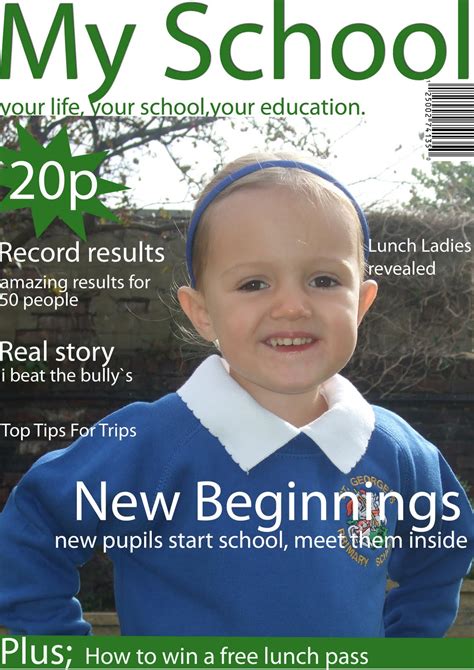 As Hayley Ann Parry School Magazine Front Cover And Content Page