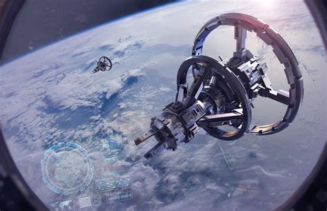 Space Station Space Digital Art Science Fiction Planet Hd Wallpaper