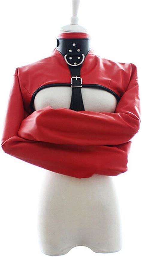fetish female open bust straitjacket bondage restraints women s costumes sex toy
