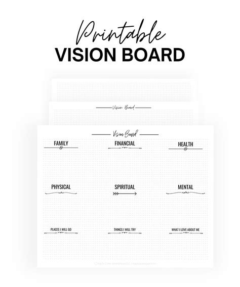 Printable Vision Board Kit Goal Planners Vision Board Etsy Vision