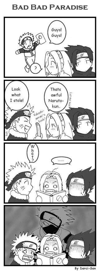Bad Bad Paradise Team 7 Book Funny Text Comic Naruto Sakura