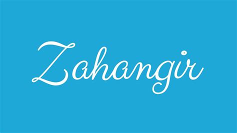 Learn How To Sign The Name Zahangir Stylishly In Cursive Writing Youtube