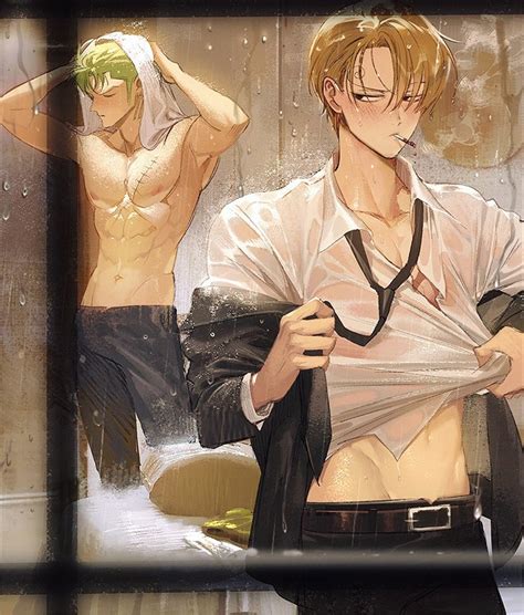 Roronoa Zoro And Sanji One Piece Drawn By Runa Nori Danbooru