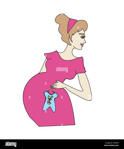 beautiful pregnant girl stock vector image and art alamy