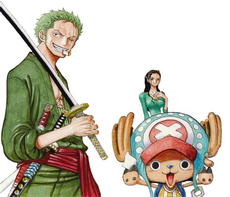 Zorobinkiss “one Piece Color Walk 7 Zoro And Chopper And Robin Holding The Vivre Card ” Zoro
