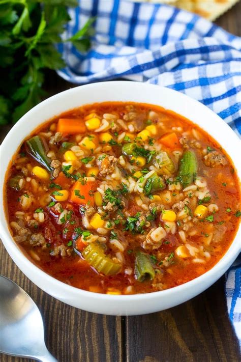 I make this soup really chunky and hearty. Alphabet Soup Recipe | Hamburger Soup | Beef and Vegetable Soup #soup #hamburger #noodles # ...
