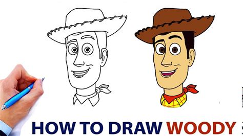 How To Draw Toy Story Woody Sheriff Drawing Woody Youtube