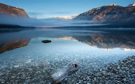 Nature Landscape Mist Water Lake Reflection Sunrise Mountain