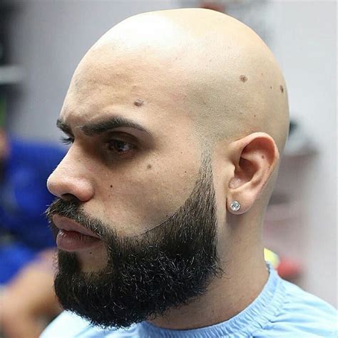 Anybody, from black to white men, will find a mens new hair style to the. shaved bald bearded | Beard fade, Bald with beard, Goatee ...