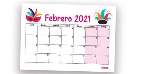 Eh Yermo Volver A Disparar Calendario Del Mes De Febrero Del 2021