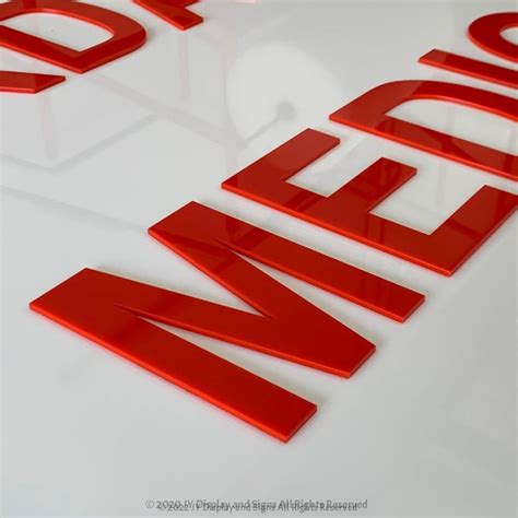 50mm Acrylic Letters Perspex 3d Lettering Sign
