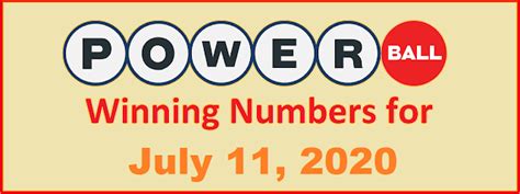 Winning numbers are also available at vermont lottery agent locations following the. PowerBall Winning Numbers for Saturday, July 11, 2020