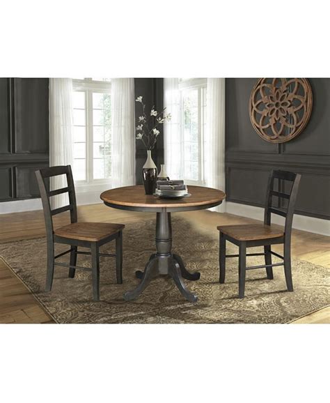 International Concepts 36 Round Pedestal Dining Table With 2 Madrid