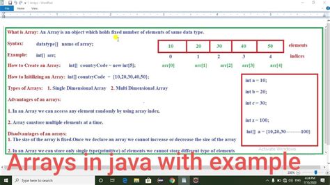 What Is An Array In Java How To Create An Array Youtube