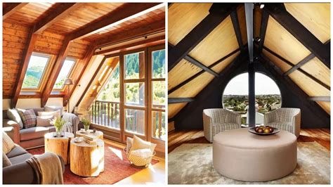 29 cozy attics! Design ideas for living rooms in the attic of the house ...