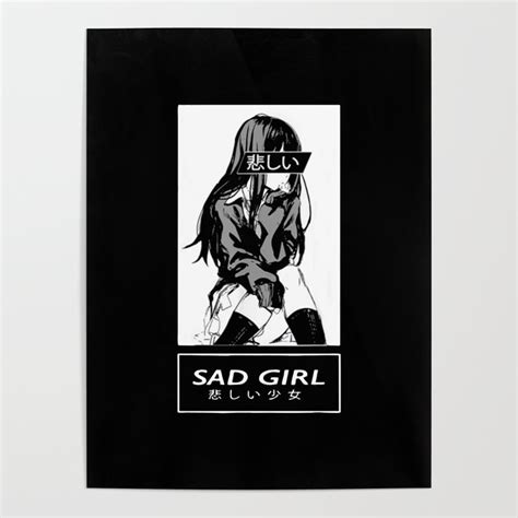 Sad Girl Anime Poster By Donaldpaulart Society6