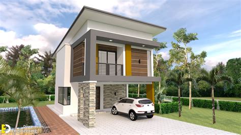 Two Storey House Plan With Bedrooms And Car Garage Engineering Discoveries