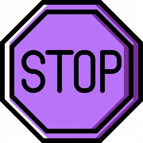Sign Stop Traffic Transport Icon Download On Iconfinder