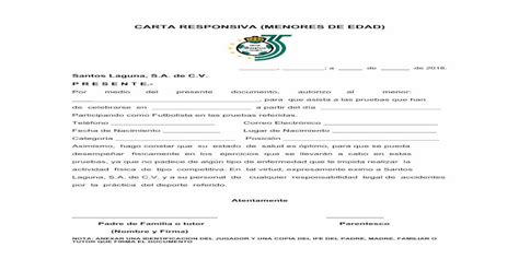 Carta Responsiva Menores De Edad Storageclubsantosmxfiles3802