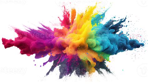 Colorful Paint Splashes Png Colored Powder Explosion Mix Rainbow