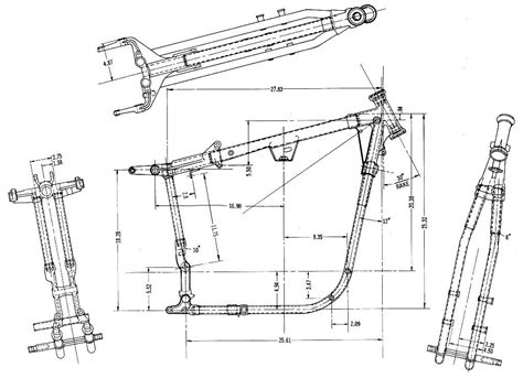 sportster ironhead frame dimensions