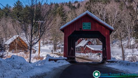 Scenic Vermont Photography A Very Cold Day At The Upper Covered Bridge