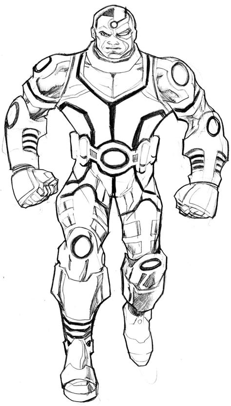 She's an extremely strong force user. Cyborg Coloring Pages - Coloring Home