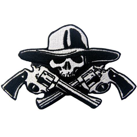 Iron On Embroidered Gun Patch Embroidery Designs