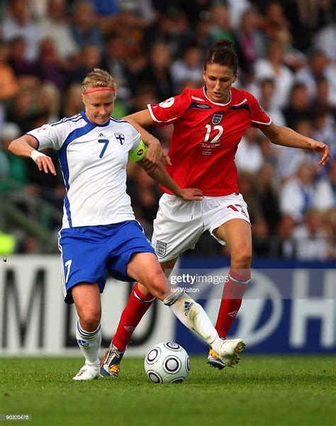 jill scott of england tries to tackle anne makinen of finland during news photo getty images