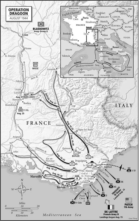 World History Map World War Ii Operation Dragoon Wwii Maps Military