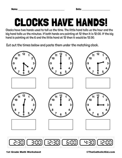 Clocks And Time Worksheet