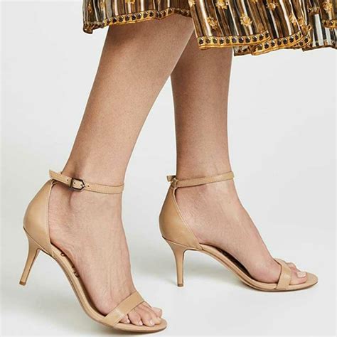 Sam Edelman Shoes Sam Edelman Patti Nude Patent Leather Open Toe Strappy Sandals Dress Heels