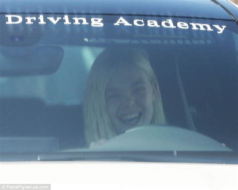 Elle Fanning Takes Driving Lessons In Luxury Mercedes Benz Daily Mail Online