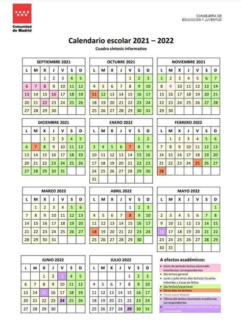 Calendario Escolar Primaria 2022 2023 Madrid Images And Photos Finder