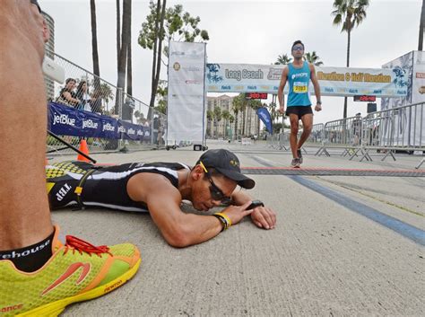 Top 6 Reactions At The Long Beach Marathon Finish Line Press Telegram