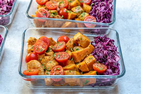 Toss the sweet potatoes and onions with 1 tbsp. Roasted Chicken + Sweet Potato Meal Prep for Clean Eating ...