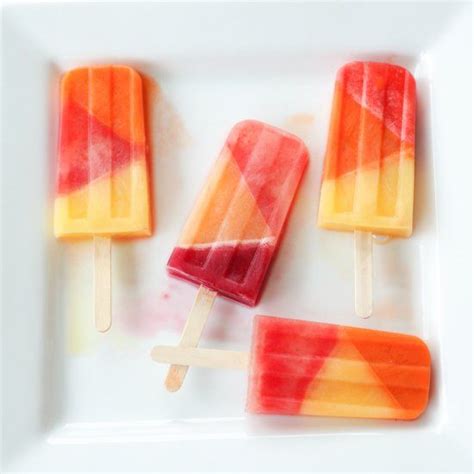 Celebrate Spring With These Fun Color Blocked Fruit Pops Using Several Different Kinds Of Fruit