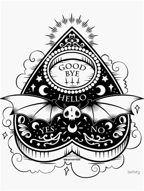 Ouija Horror Sticker By Batory In 2020 Marquesan Tattoos Ouija Horror