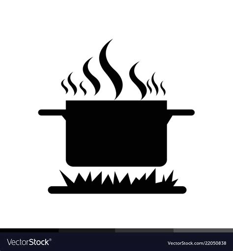 Cooking On Fire Icon Design Royalty Free Vector Image